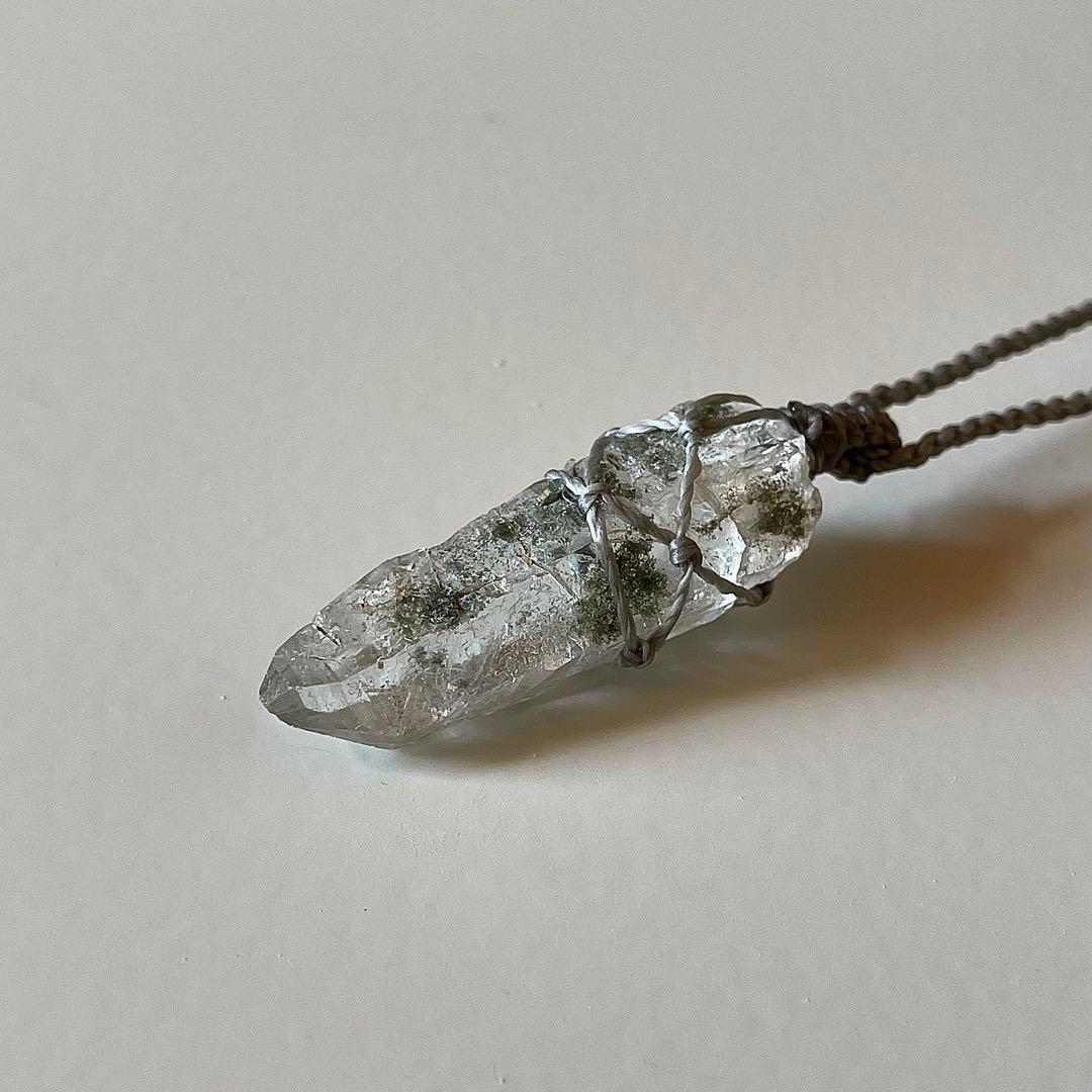 ヒマラヤ水晶 ガネッシュヒマール ＊ マクラメペンダント ネックレス 13