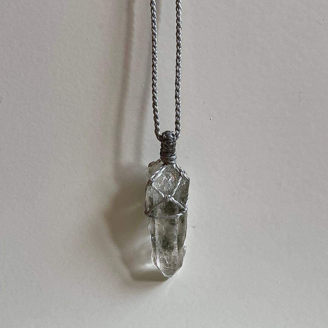 ヒマラヤ水晶 ガネッシュヒマール ＊ マクラメペンダント ネックレス 13