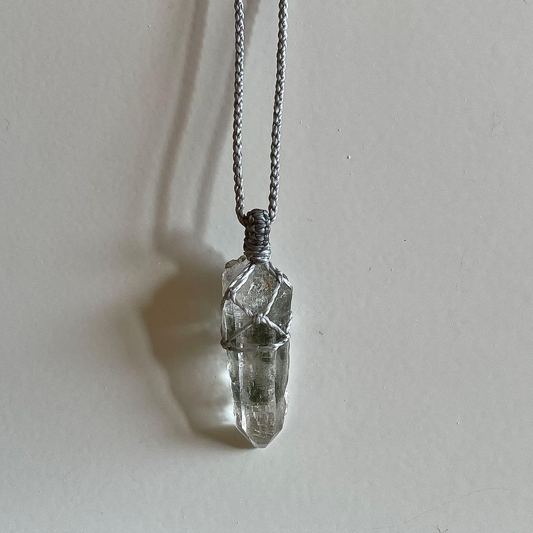 ヒマラヤ水晶 ガネッシュヒマール ＊ マクラメペンダント ネックレス 13