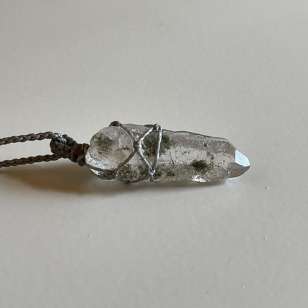 ヒマラヤ水晶 ガネッシュヒマール ＊ マクラメペンダント ネックレス 13