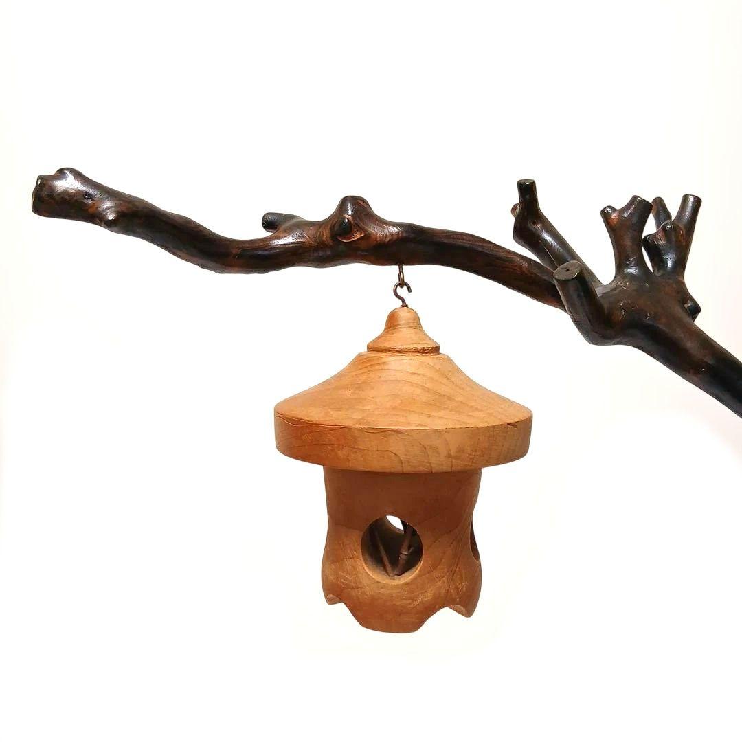 天然木 流木 灯籠 置物 バードアスレチック 止まり木 インテリア 工芸品