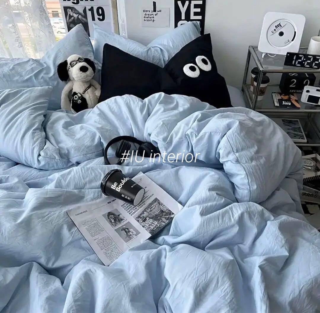 【新品】残りわずか❣韓国インテリア 布団カバー ベッドカバー 枕カバー セット