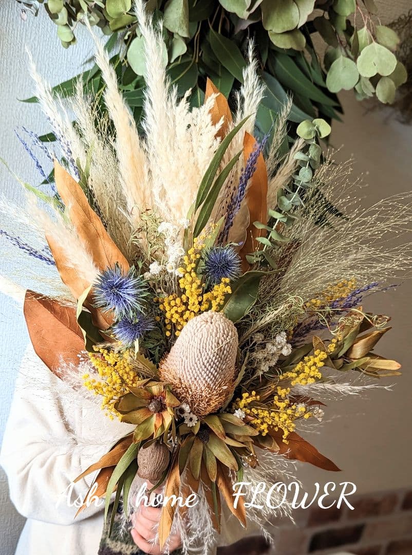 受注制作　ウエディングブーケ　ドライフラワーブーケ　インテリア　和装ブーケ