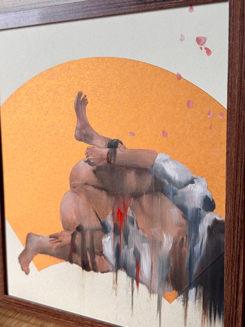 油彩画 裸婦画　春画　額付