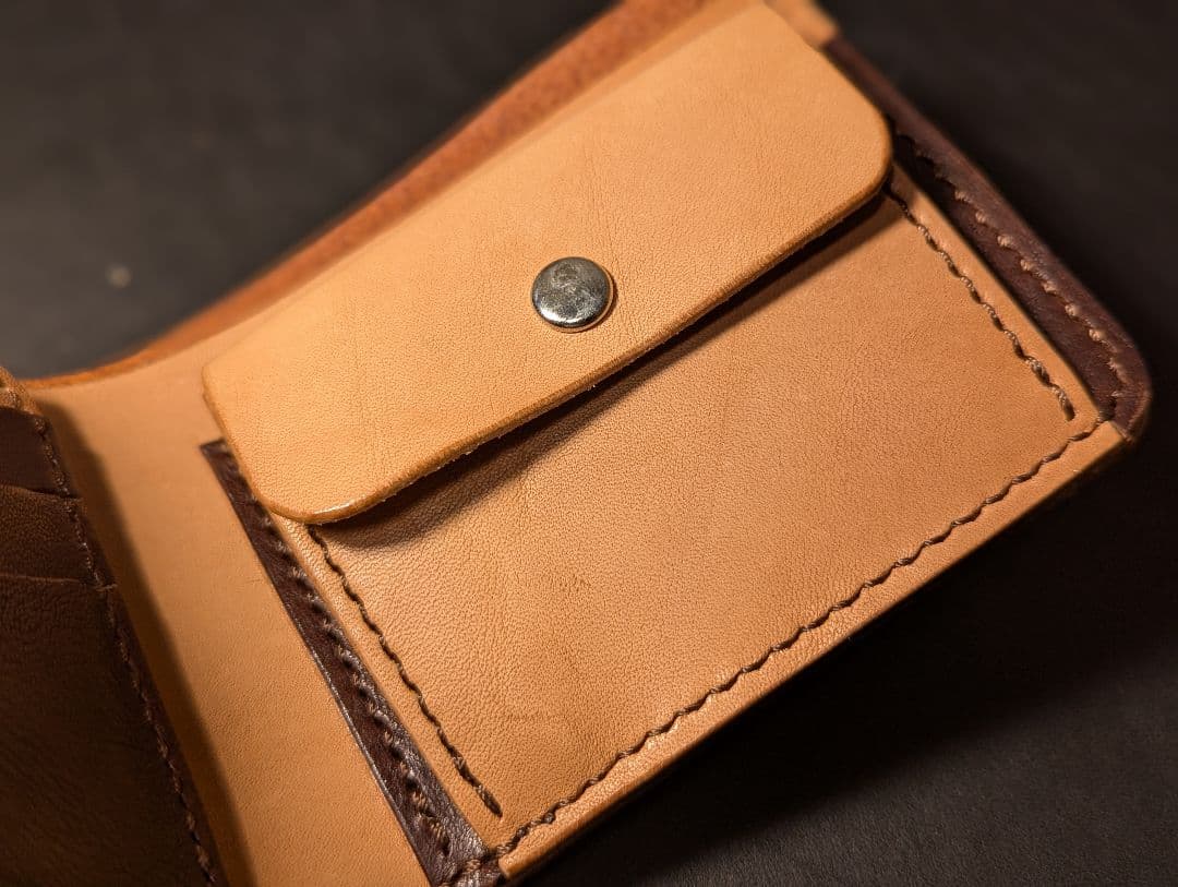 2つ折りウォレット 栃木レザー