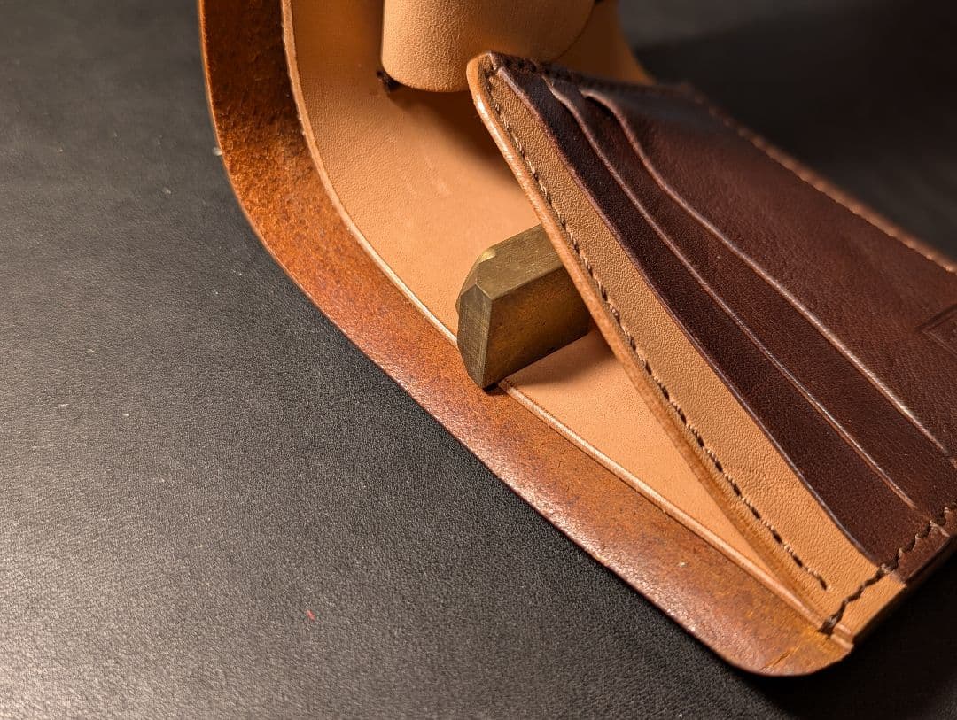 2つ折りウォレット 栃木レザー