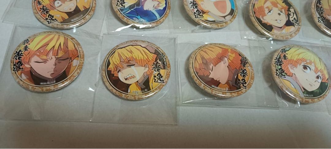 鬼滅の刃 絵巻カフェ 我妻善逸 缶バッジ10点セット