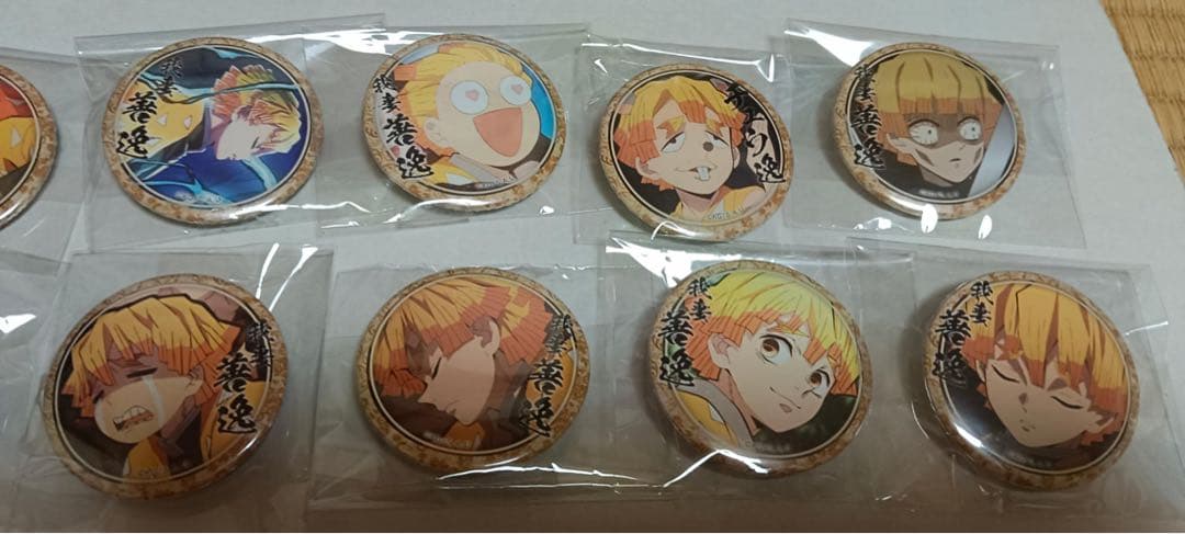鬼滅の刃 絵巻カフェ 我妻善逸 缶バッジ10点セット