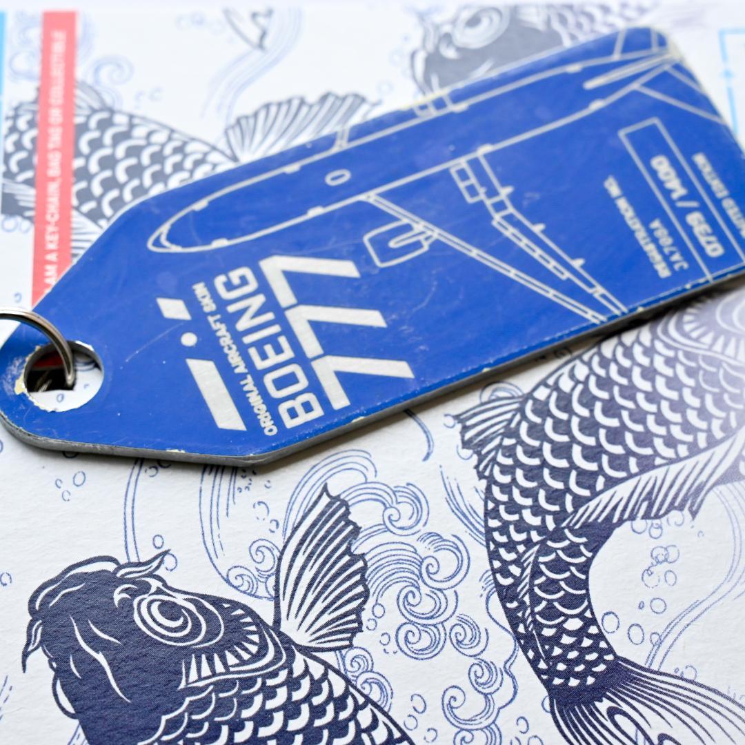 全日空 ANA B777 キーホルダー Aviationtag ブルー