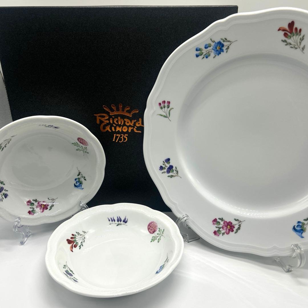 『（R2）リチャードジノリ／ボンジョルノ　フラワー3点／ディナー+フルーツ×2』