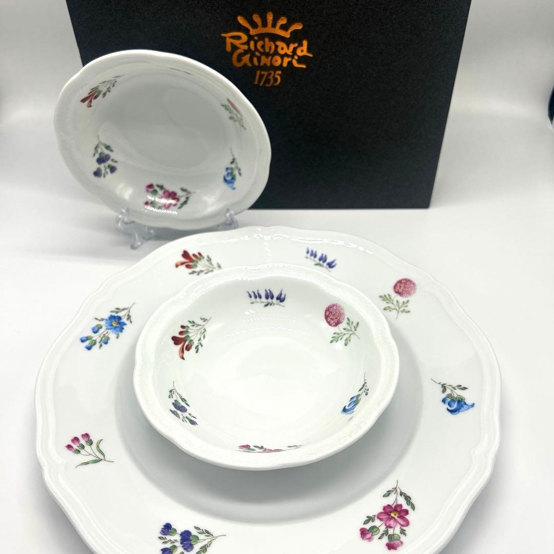 『（R2）リチャードジノリ／ボンジョルノ　フラワー3点／ディナー+フルーツ×2』