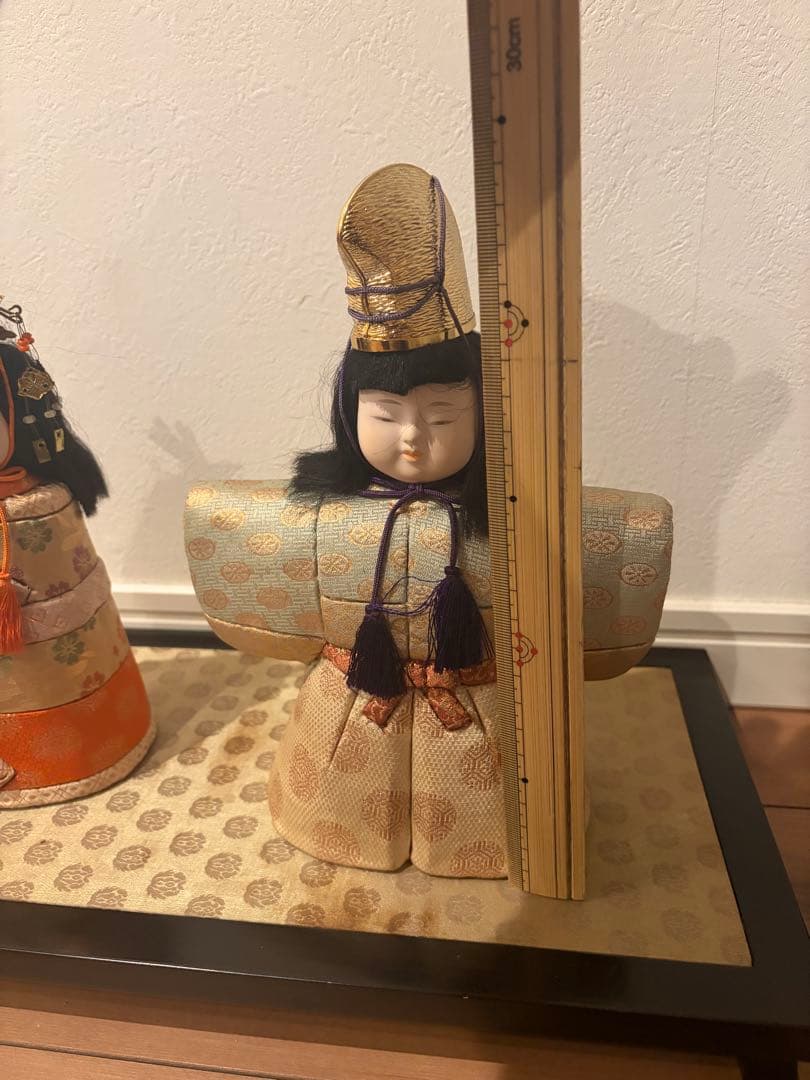 【希少】伝統工芸 真多呂作 立雛 木目込み人形 雛人形 伝統工芸品 飾台・木札付