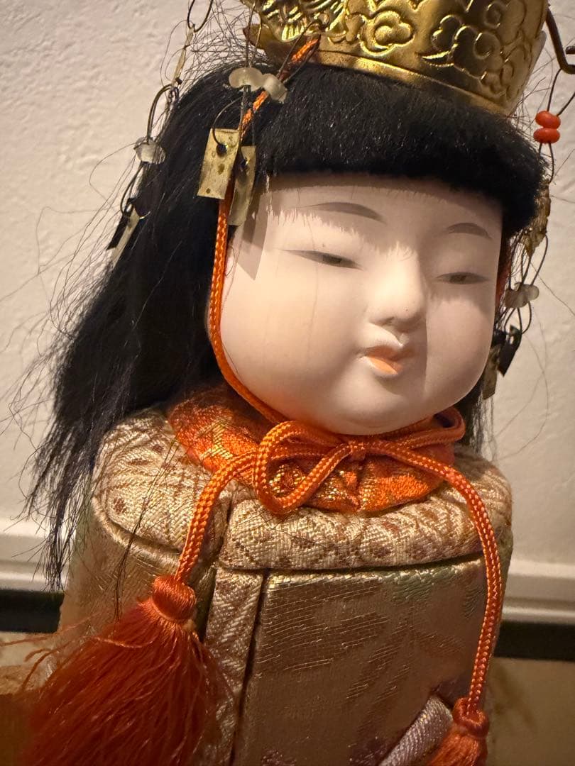 【希少】伝統工芸 真多呂作 立雛 木目込み人形 雛人形 伝統工芸品 飾台・木札付