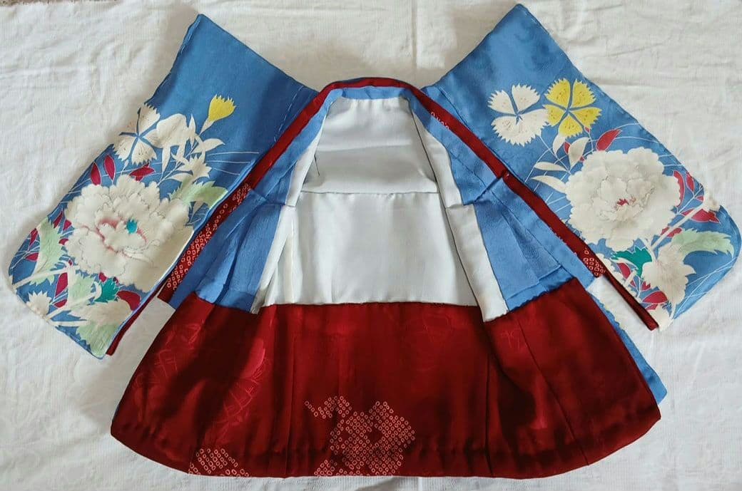 市松人形の着物一式　１５号(４７センチ程度のお人形)