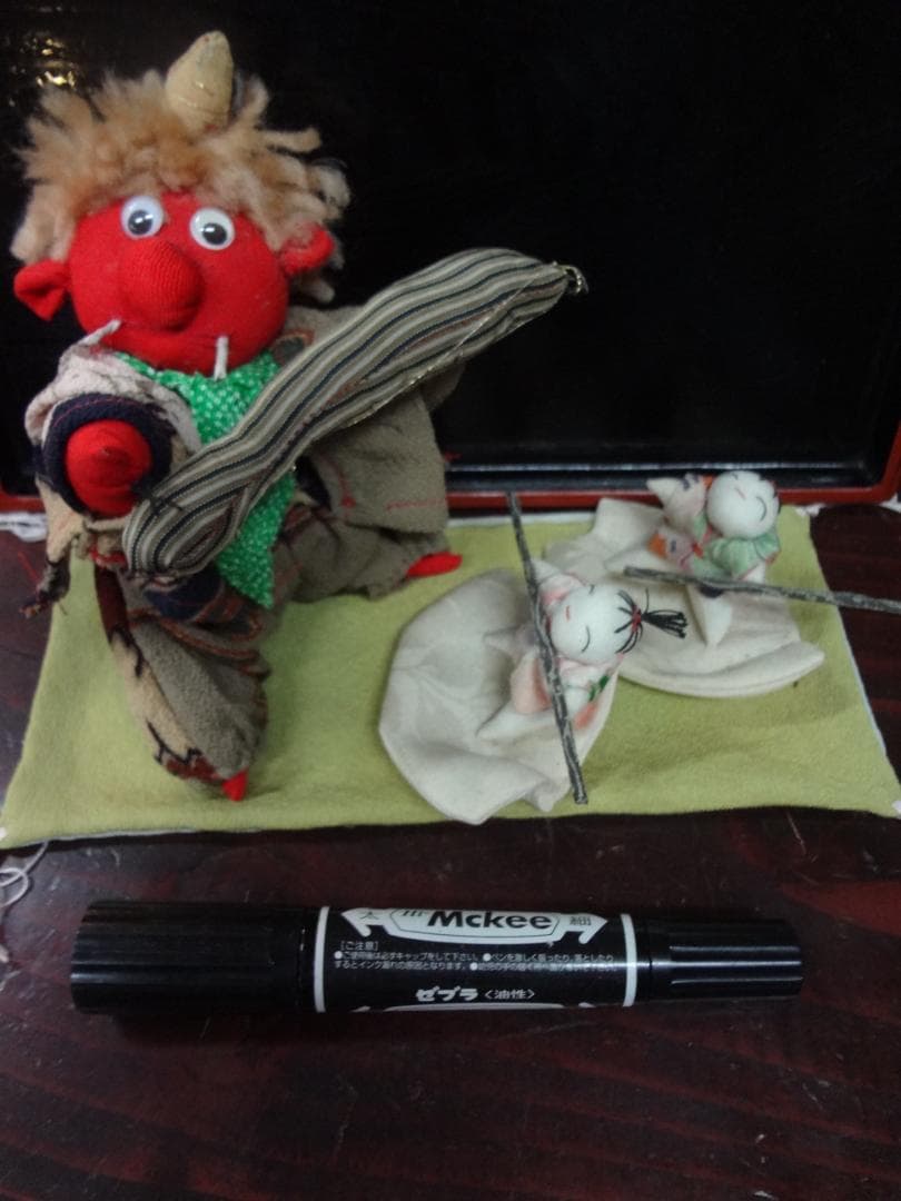 一寸法師と赤鬼　　にほん昔話・お伽話・童話　　ハンドメイド