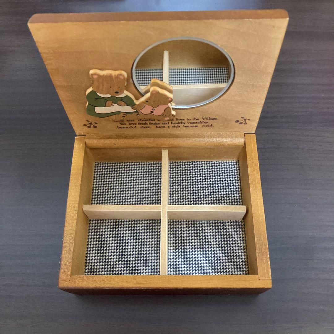 アンティーク 木製 小物入れ