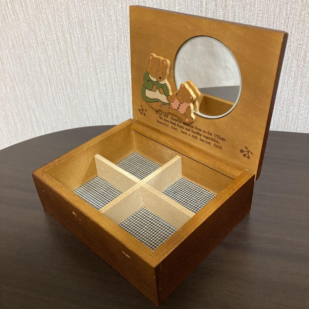 アンティーク 木製 小物入れ