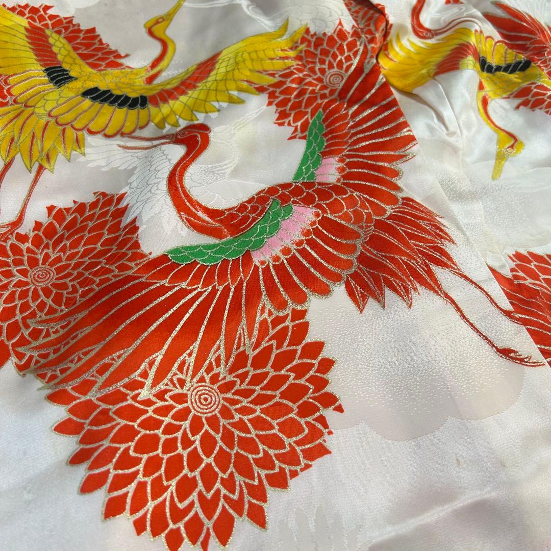 子供　着物　セミアンティーク　七五三 鶴