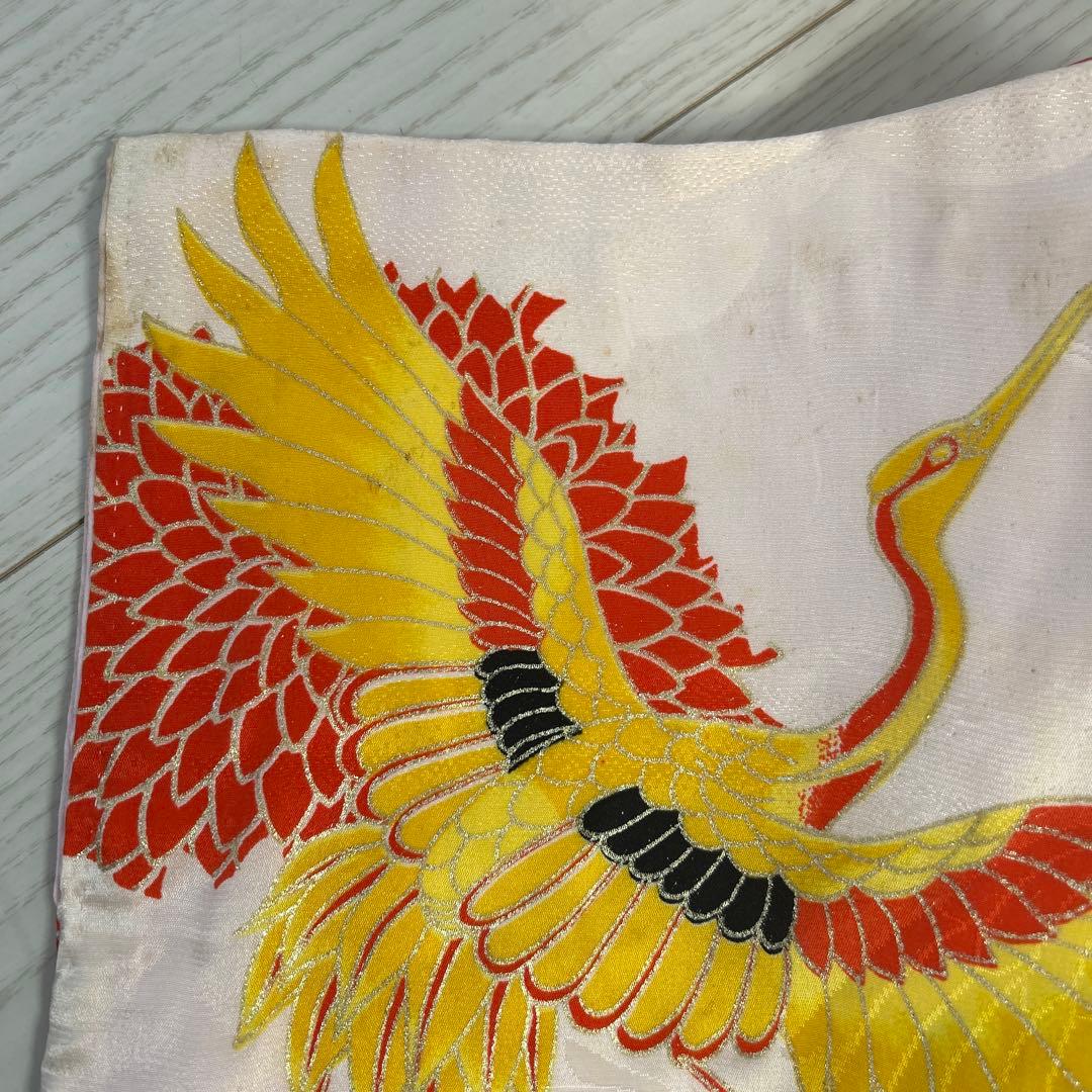 子供　着物　セミアンティーク　七五三 鶴