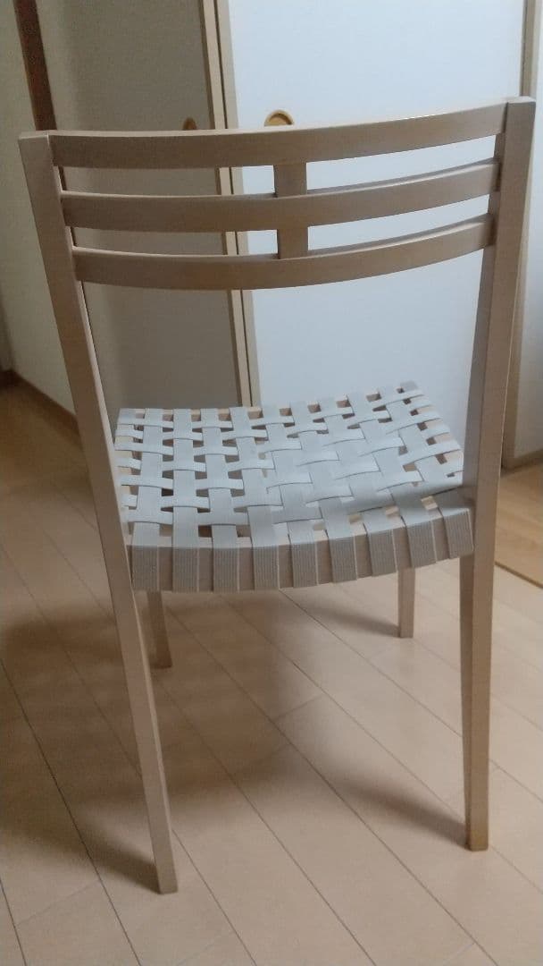 リッツウェル 木製編み込みデザインダイニングチェア