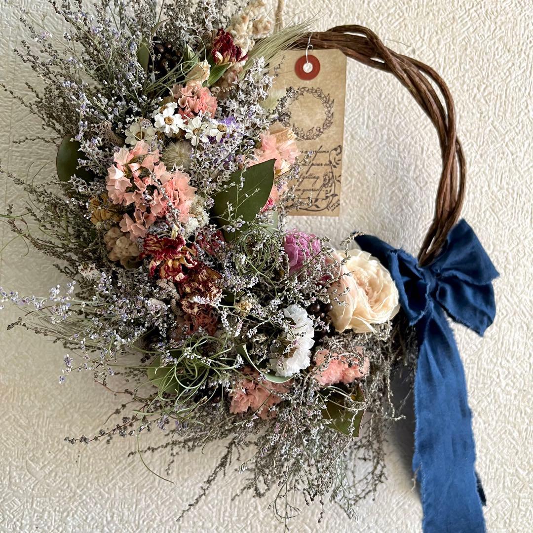 ドライフラワーリース　フラワーリース