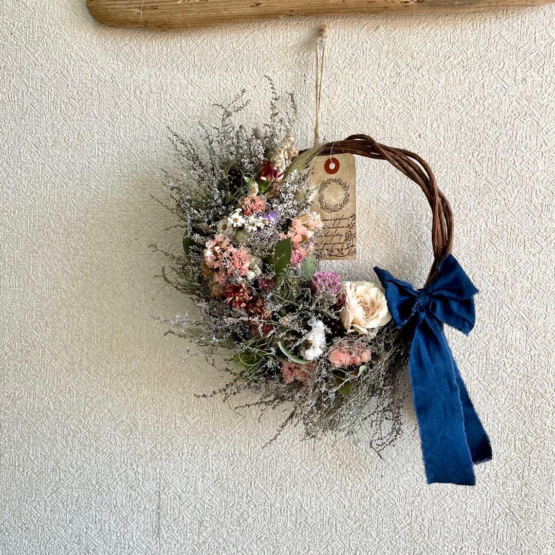 ドライフラワーリース　フラワーリース