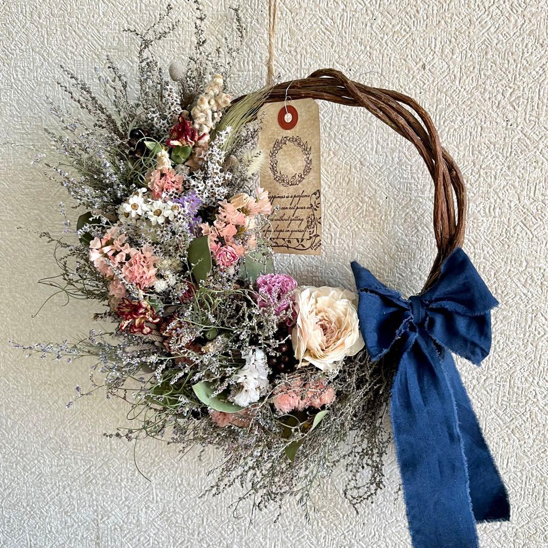 ドライフラワーリース　フラワーリース