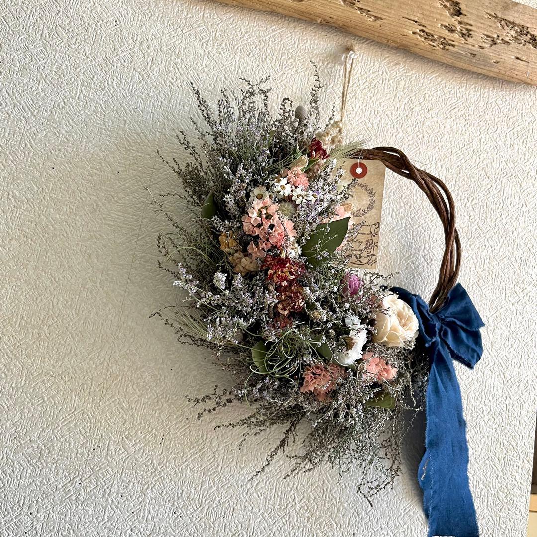 ドライフラワーリース　フラワーリース