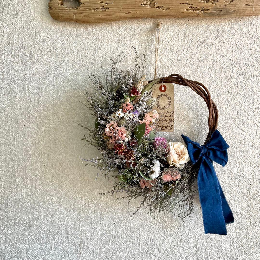 ドライフラワーリース　フラワーリース