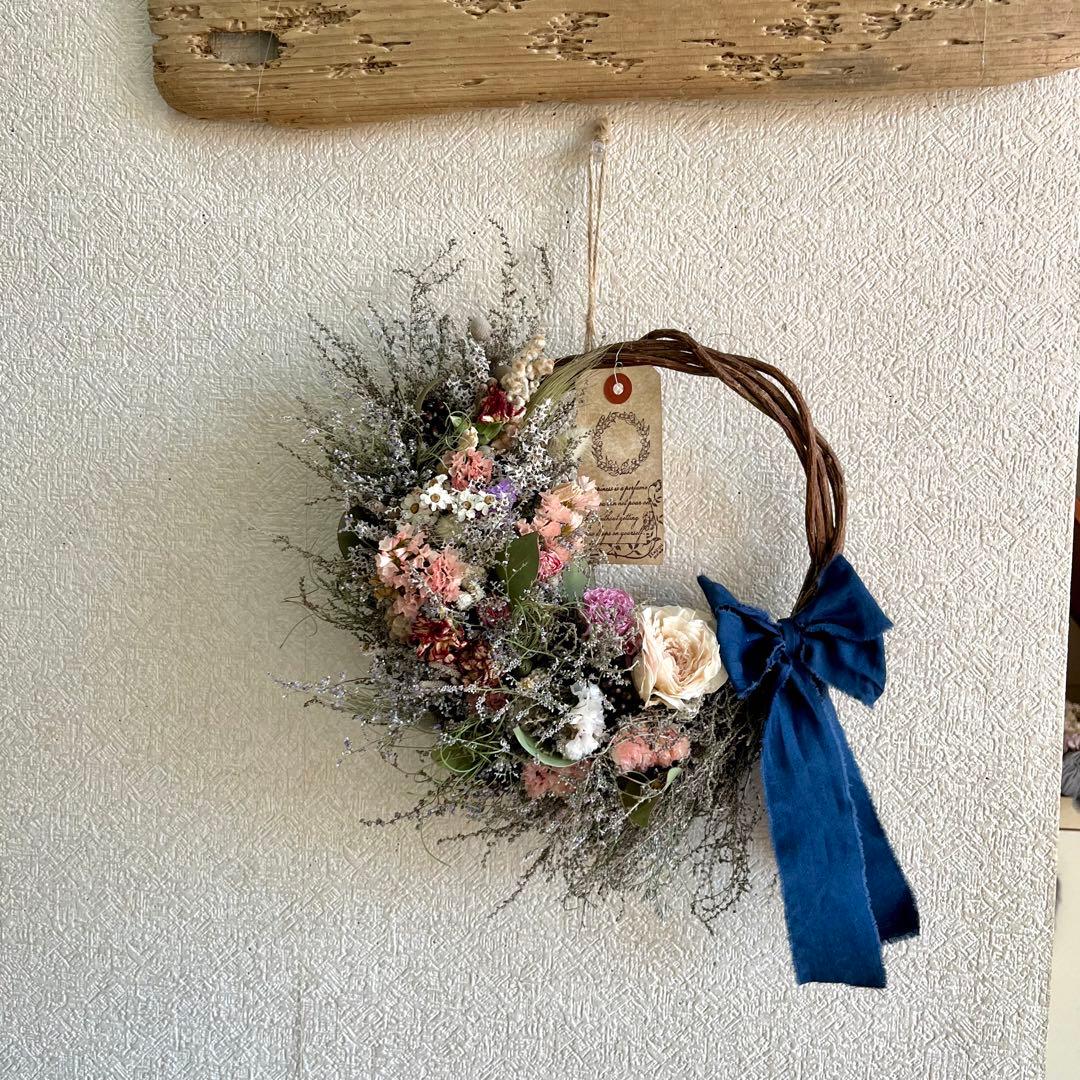 ドライフラワーリース　フラワーリース