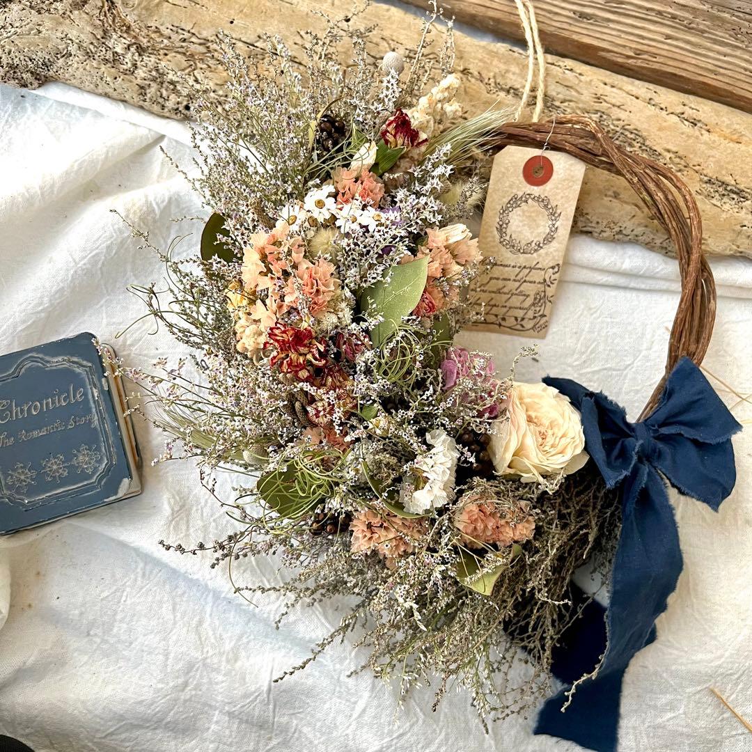 ドライフラワーリース　フラワーリース