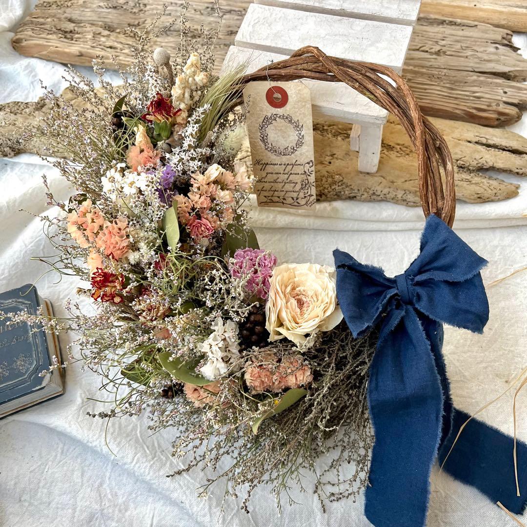 ドライフラワーリース　フラワーリース