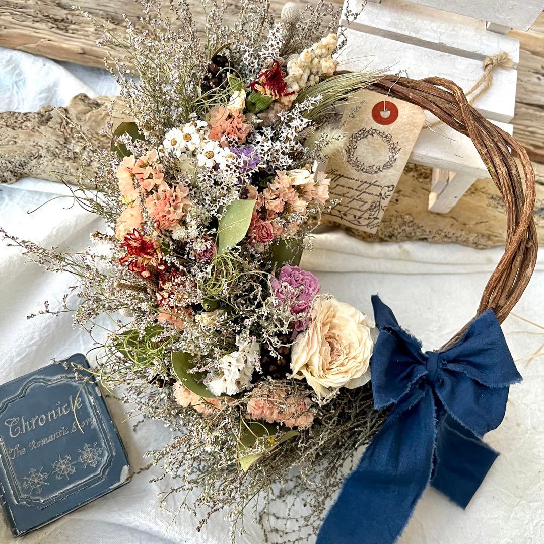 ドライフラワーリース　フラワーリース