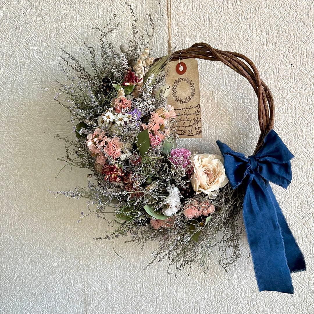 ドライフラワーリース　フラワーリース