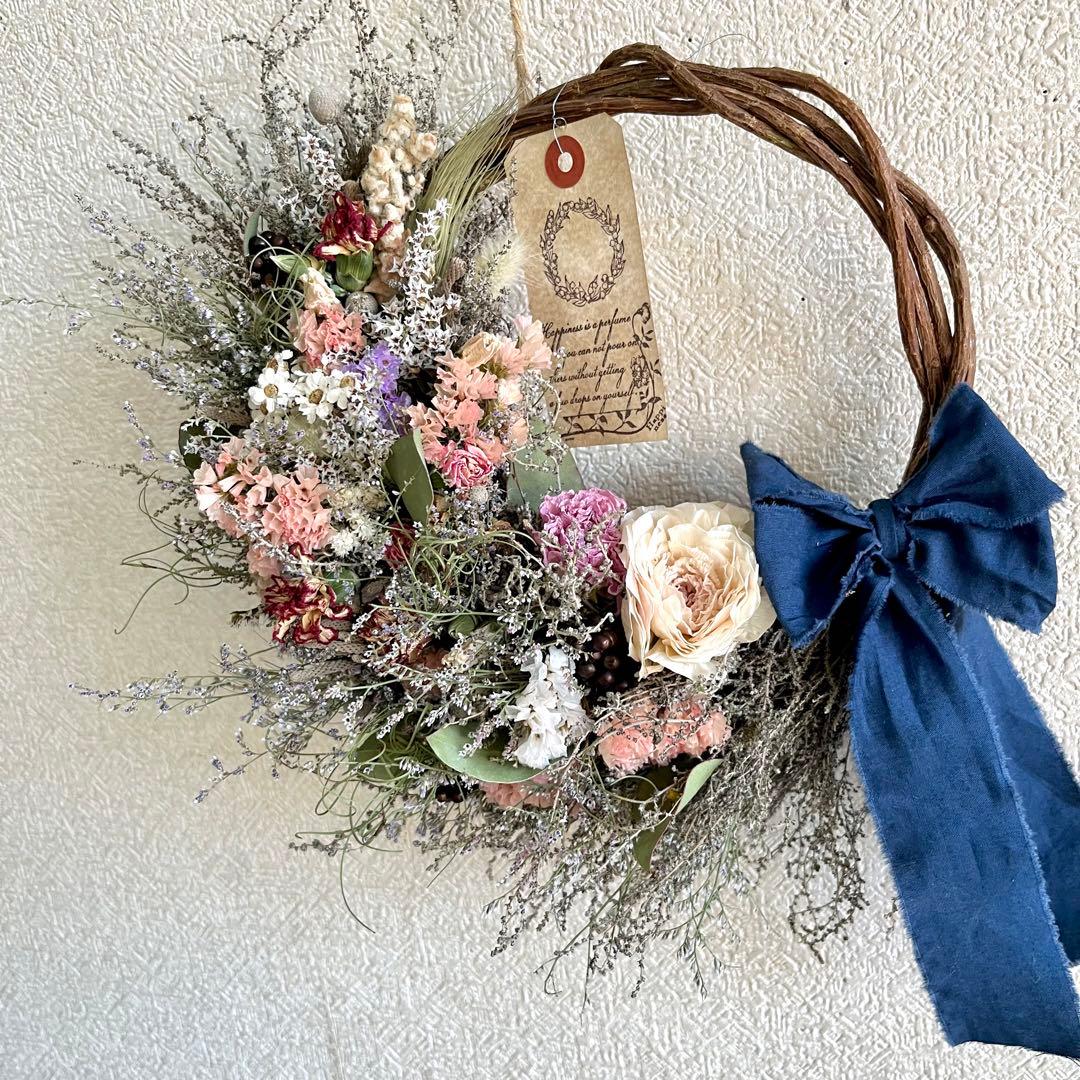 ドライフラワーリース　フラワーリース