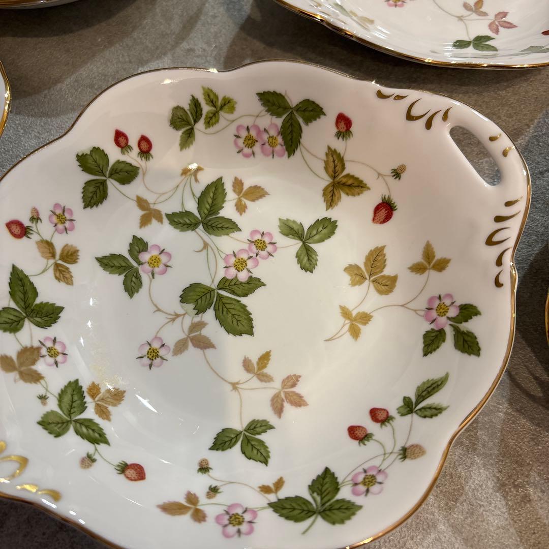 ウェッジウッドワイルドストロベリーウィンザートレイS　5枚セット