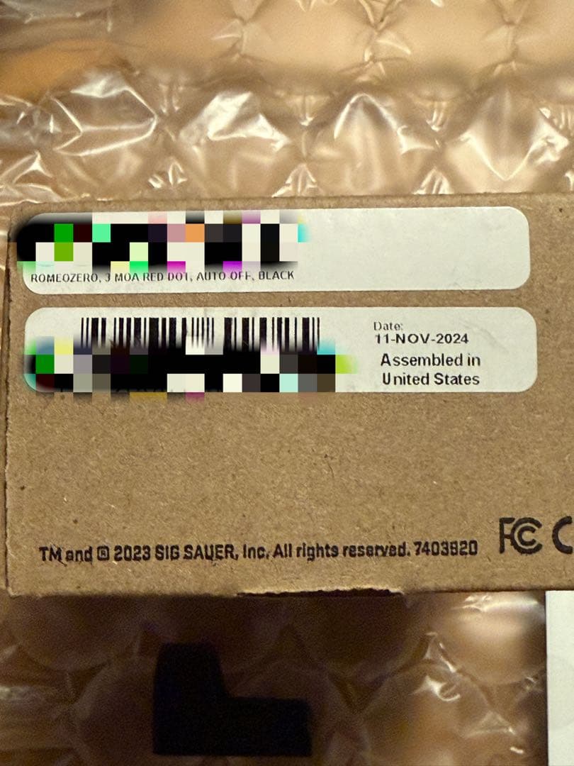 Sig Sauer ROMEO ZERO 3MOA RED DOT実物