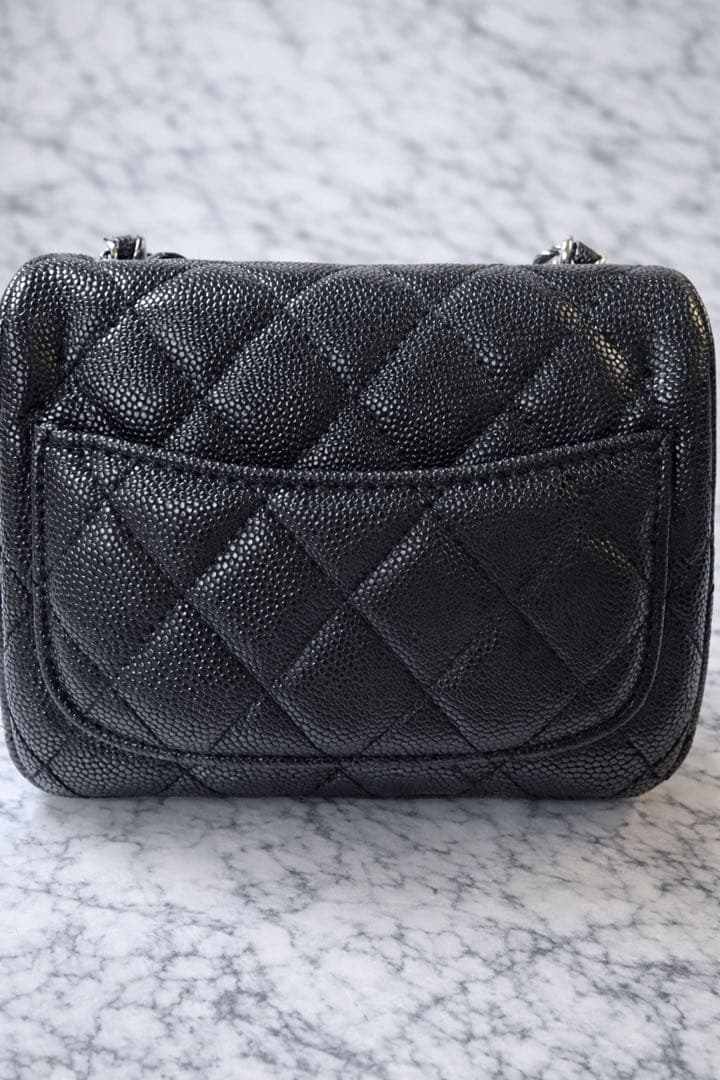 CHANEL ノベルティ ミニマトラッセ キャビアスキン風 チェーンショルダー