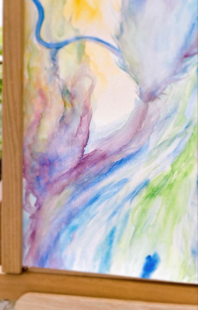 麒麟様　五神　原画　A 4サイズ　水彩画　上羽絵惣胡粉絵の具使用