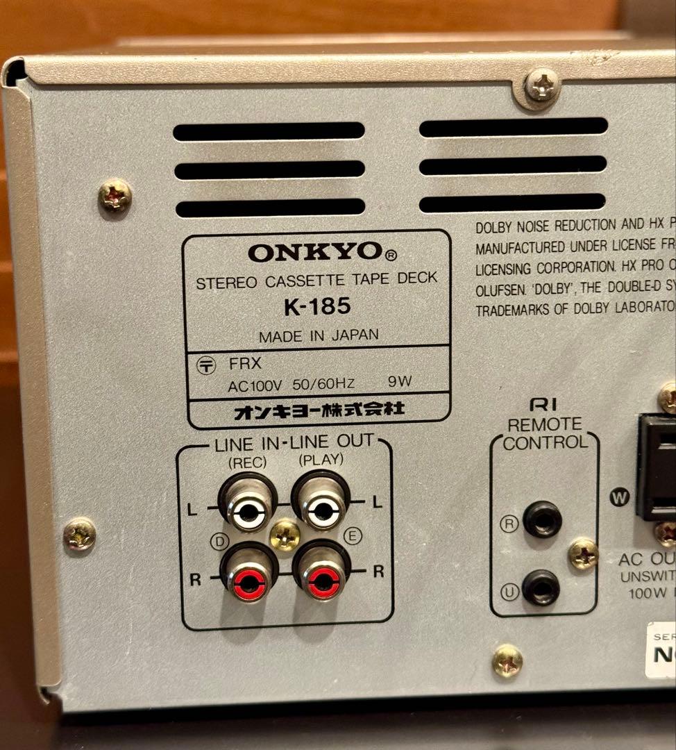 売約済み整備済動作品 オンキョー Onkyo K-185 カセットデッキ送料込み