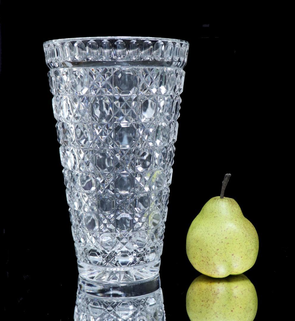 オールド・バカラ 大型サイズ 24cm1.8kg ディアマン・ピエーリー切子花瓶