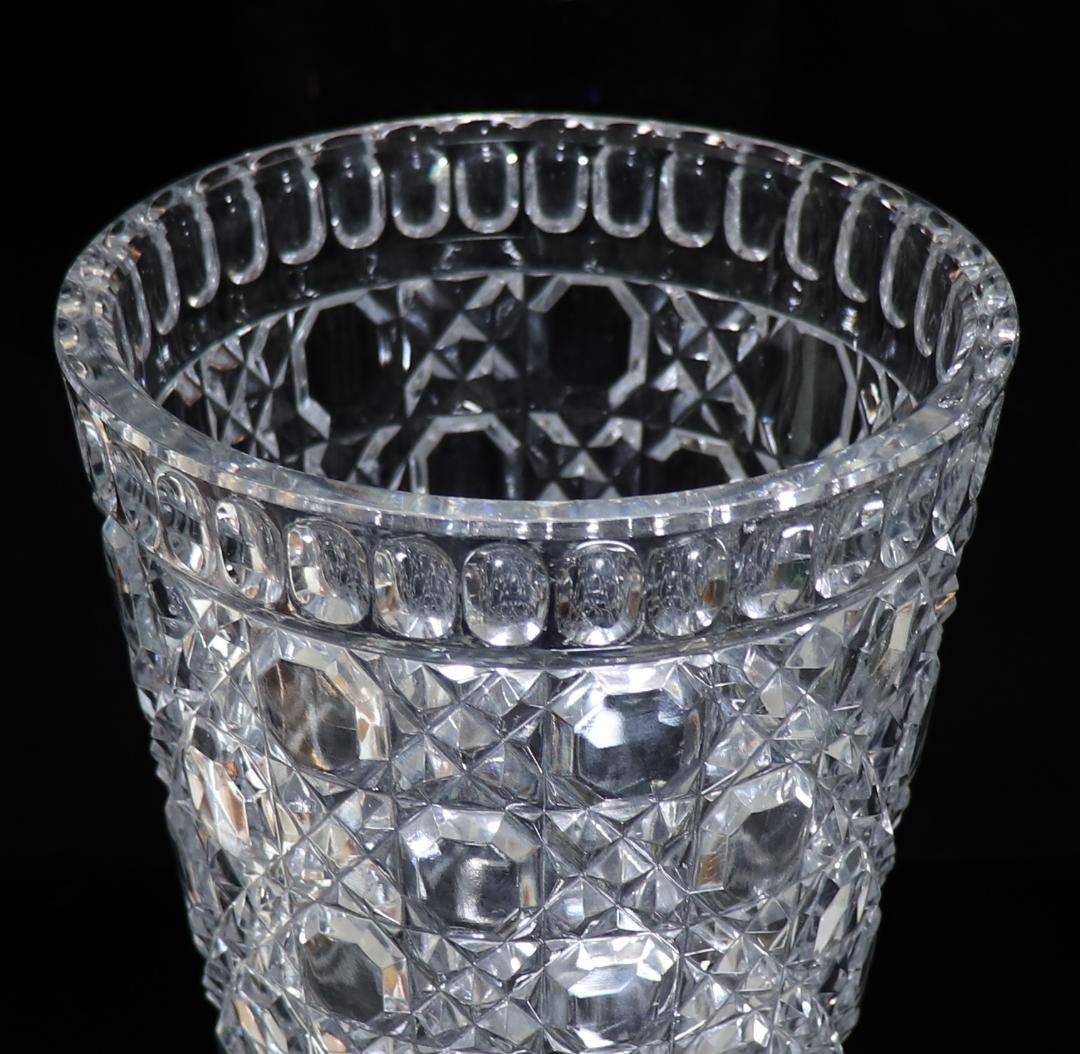 オールド・バカラ 大型サイズ 24cm1.8kg ディアマン・ピエーリー切子花瓶