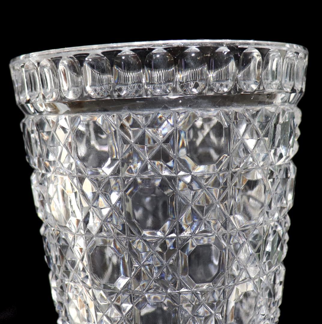 オールド・バカラ 大型サイズ 24cm1.8kg ディアマン・ピエーリー切子花瓶