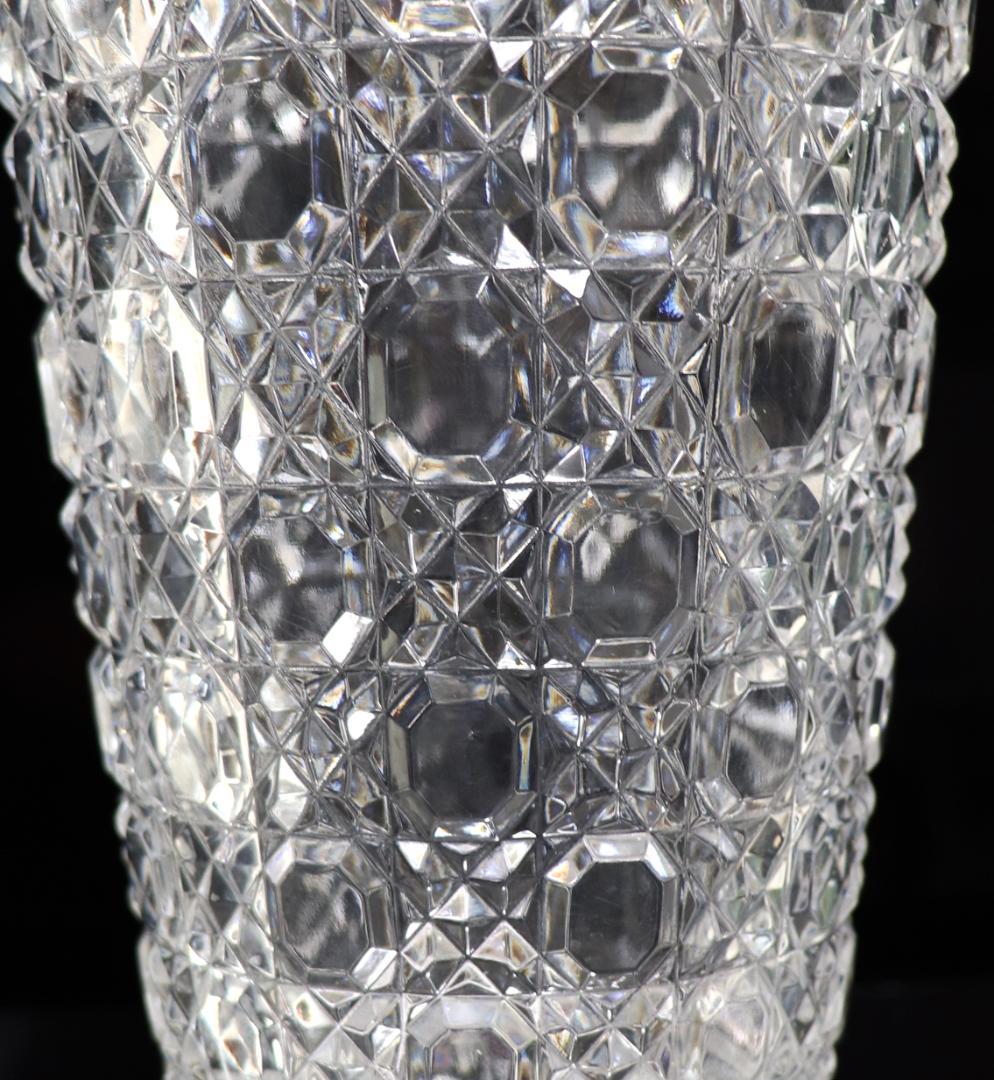 オールド・バカラ 大型サイズ 24cm1.8kg ディアマン・ピエーリー切子花瓶