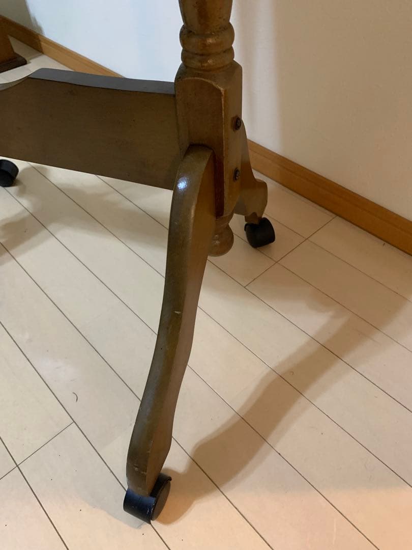 スタンドミラー　オーバル型　レトロ　ヴィンテージ　全身鏡　木製　姿見