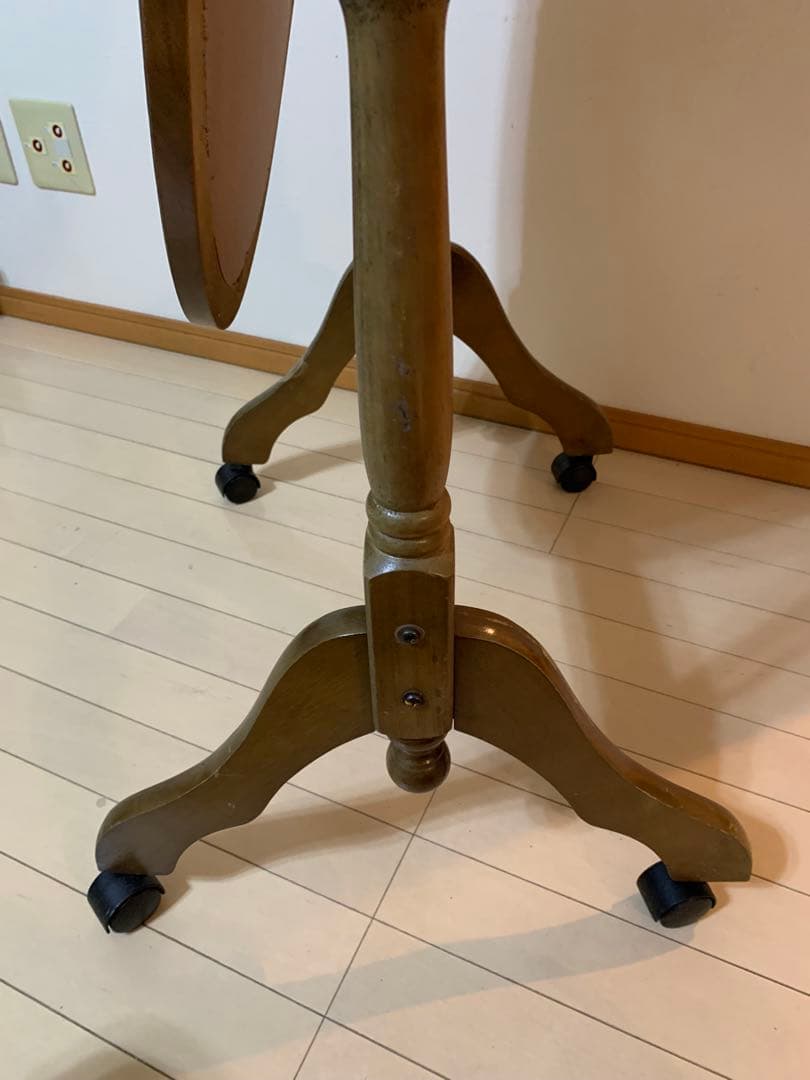 スタンドミラー　オーバル型　レトロ　ヴィンテージ　全身鏡　木製　姿見