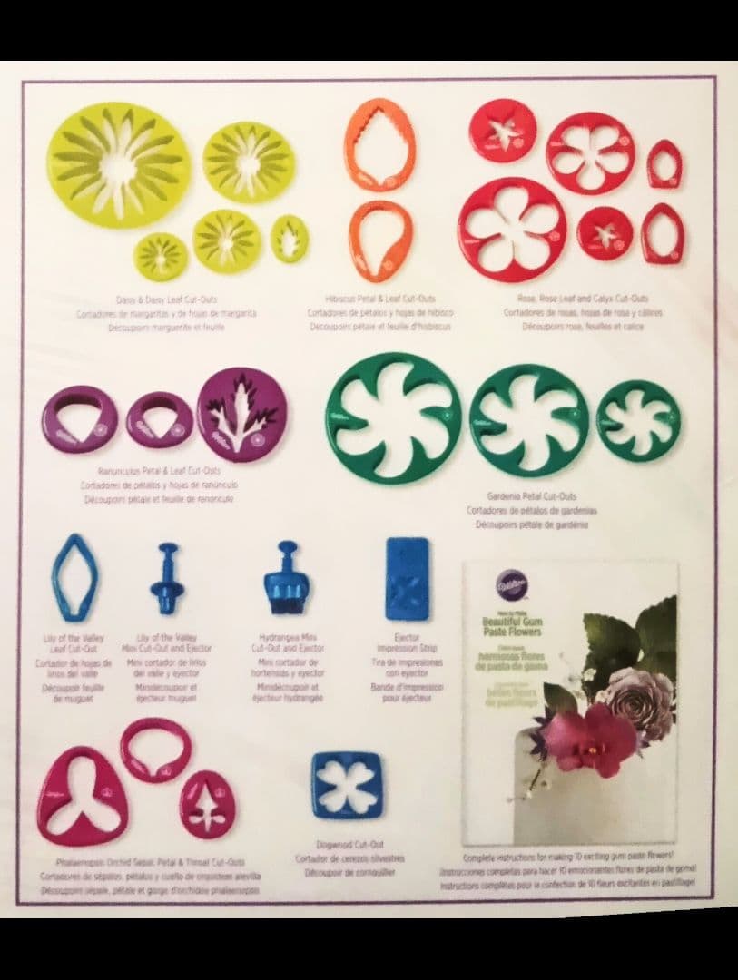 ウィルトン　ガムペーストフラワーカッターとインプレッションマット