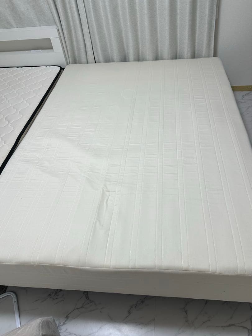 （⚠︎引き取り限定）ホワイトダブル脚付きマットレス