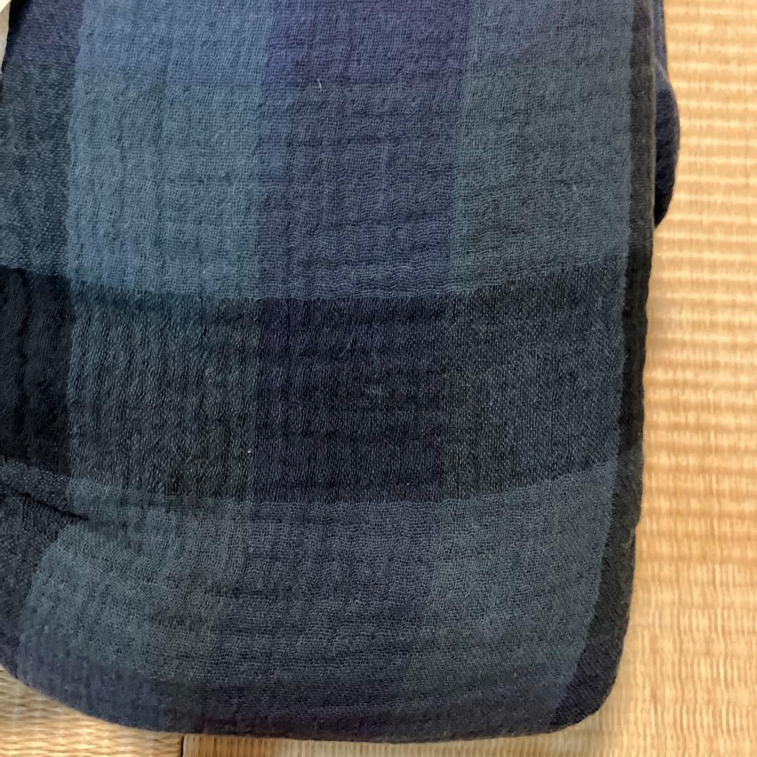 無印良品 掛ふとんカバー ダブルサイズ ネイビー・チェック