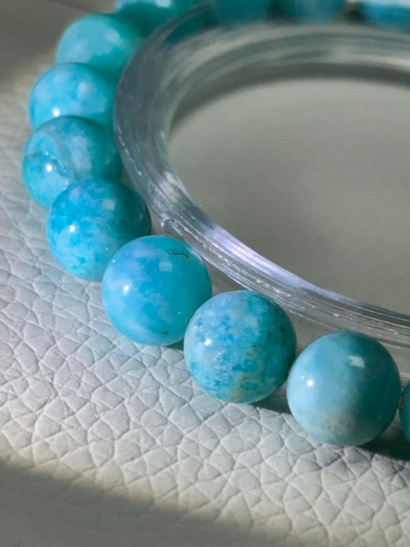 アマゾナイト　ブレスレット 8㎜玉　径15.5㎝　BRA-0139